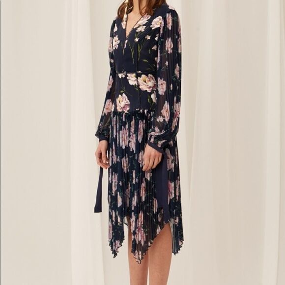 NEW Keepsake Nobody Midi Dress Midnight Gardenia - Picture 3 of 4